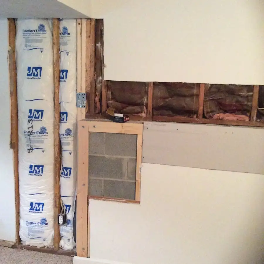 Wall insulation replacement during Contents Cleaning & Restoration in Mankato
